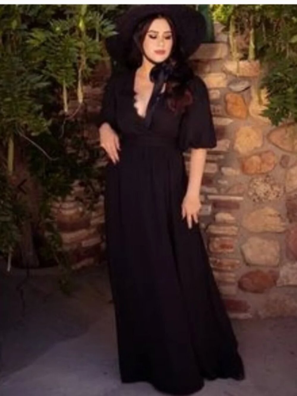 La Femme en Noir Odyssey Maxi Dress in Black - Size XL NWT!!